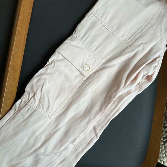 Jonathan Simkhai Light Pink Crepe Cargo Pants - Picture 7 of 12